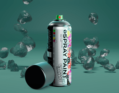 ProVisual — Opened Spray Paint Can 3D mockup and 3D model
