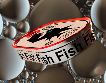 ProVisual —  200g Fish Can with Label 3D mockup and 3D model - try it now and get yours today