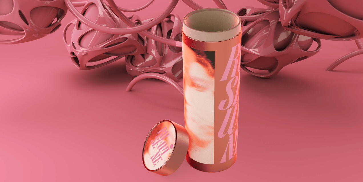 ProVisual —  Opened Long Paper Tube 3D mockup and 3D model - create your perfect project online