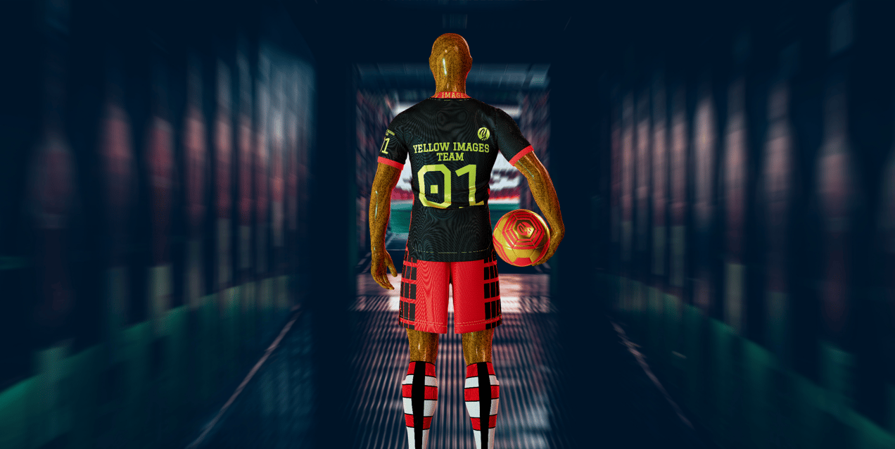 ProVisual —  Men’s Full Soccer Kit with Ball 3D mockup and 3D model - see every detail and customize online