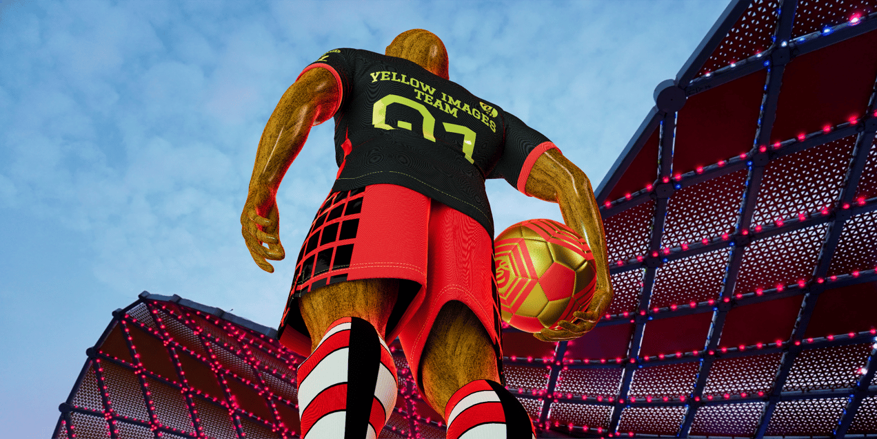 ProVisual —  Men’s Full Soccer Kit with Ball 3D mockup and 3D model - see every detail and customize online