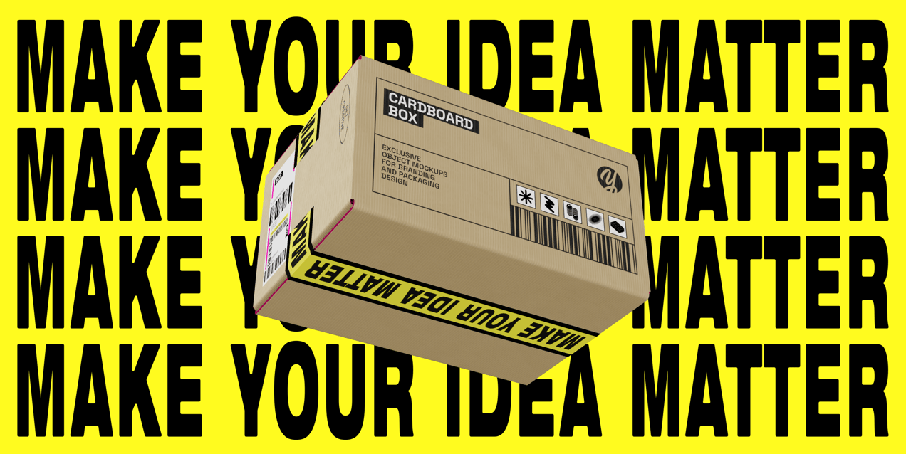 ProVisual —  Corrugated Cardboard Box 3D mockup and 3D model - create your perfect project online