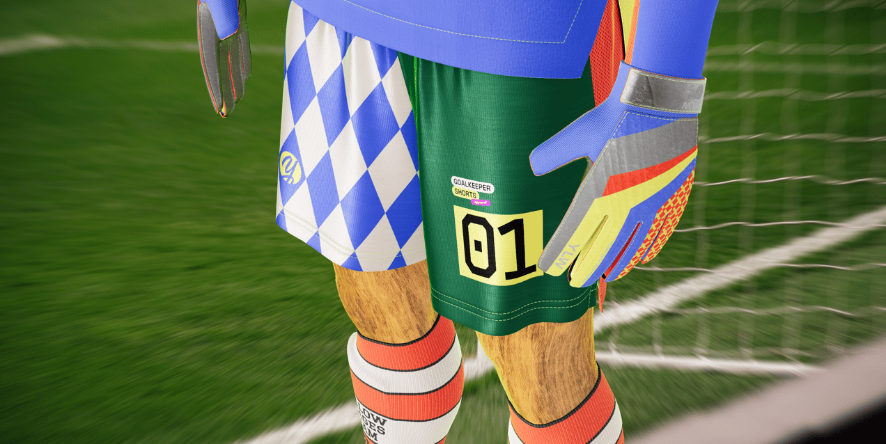 ProVisual — Men’s Full Soccer Goalkeeper Kit 3D mockup and 3D model - customize online