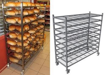 Commercial Cooling Racks Trolley for Bakery