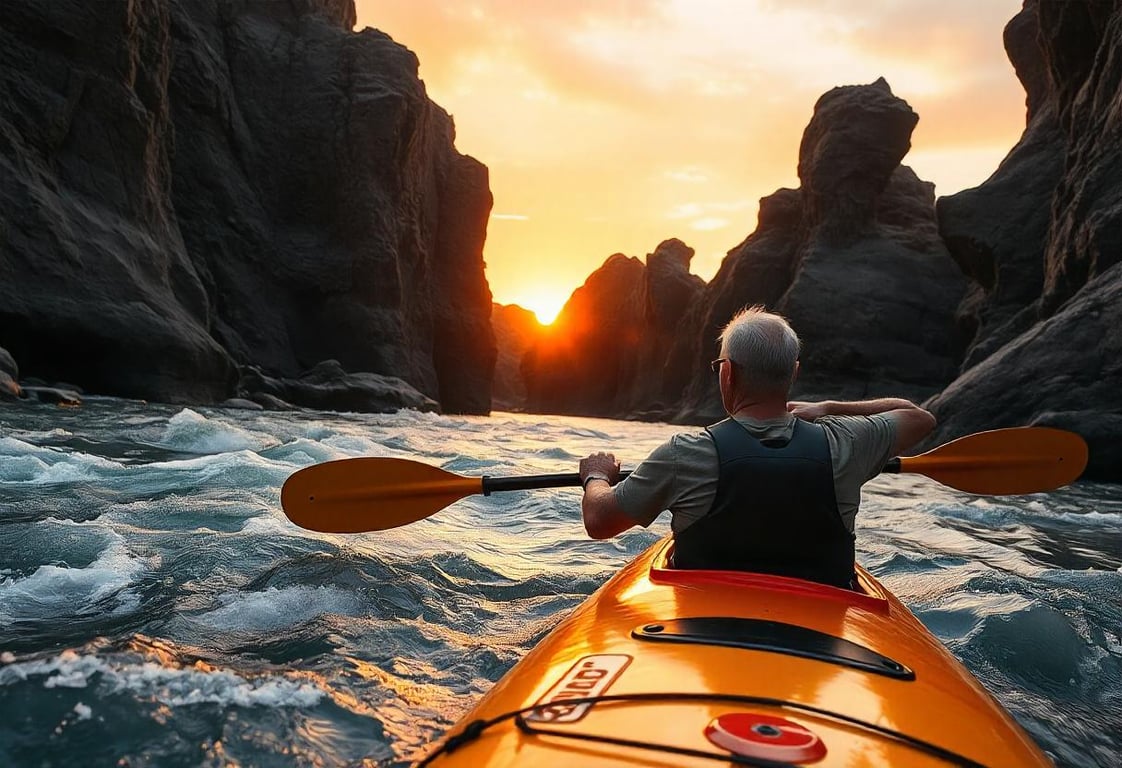 A Man Exploring Adventure Activities