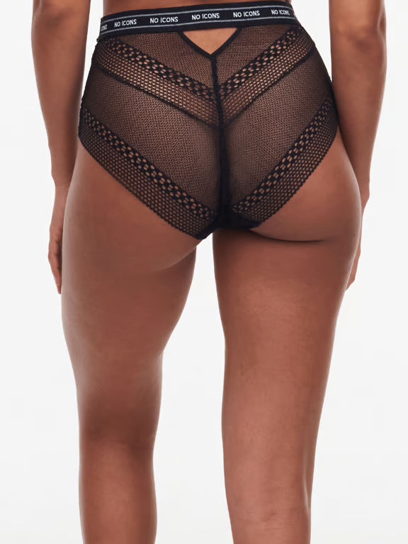 No Icons High Waist Full Brief Black - 1