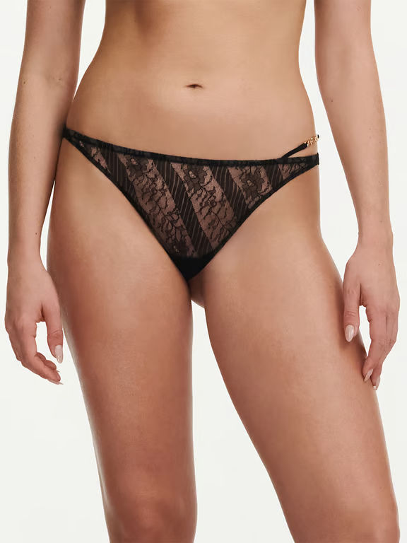 Chantelle X | SLASH - Slash Lace Thong Black - 1