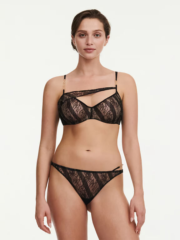 Slash Lace Unlined Underwire Bra Black - 4