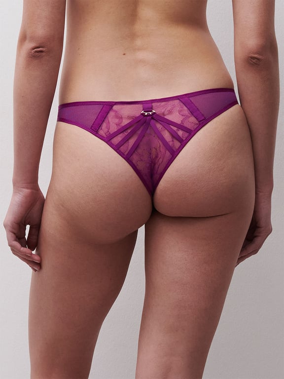 Xquisite Lace Thong Ultraviolet - 2