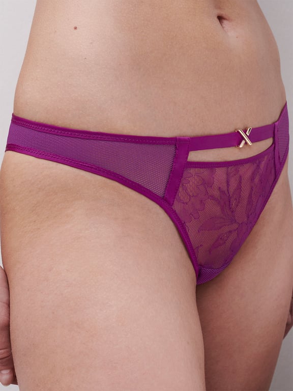 Xquisite Lace Thong Ultraviolet - 3