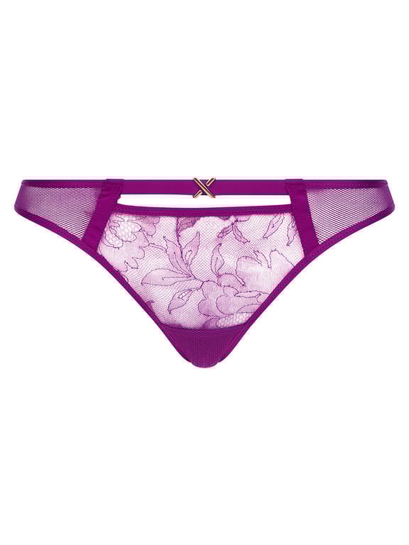 Xquisite Lace Thong Ultraviolet - 1
