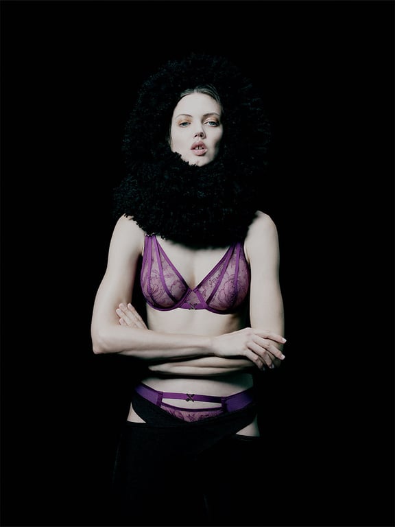 Xquisite Lace Unlined Plunge Bra Ultraviolet - 5