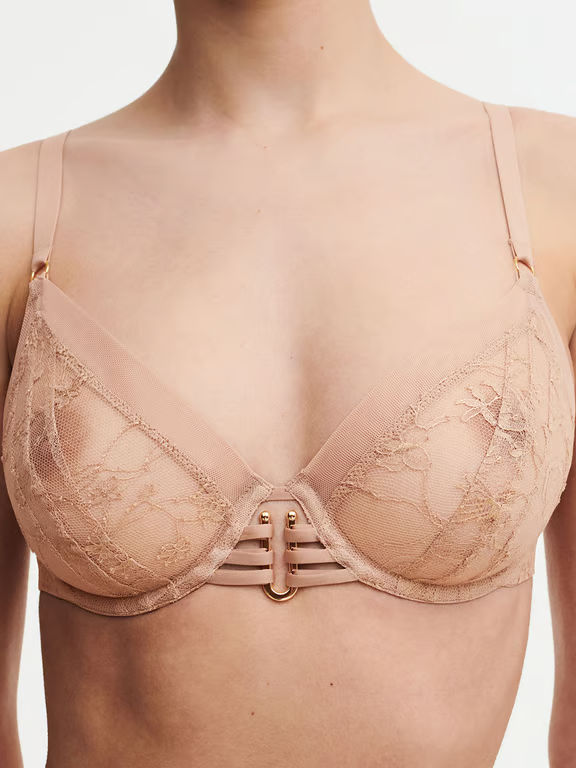 Impulse Plunge Underwire Bra Nude Lurex - 2