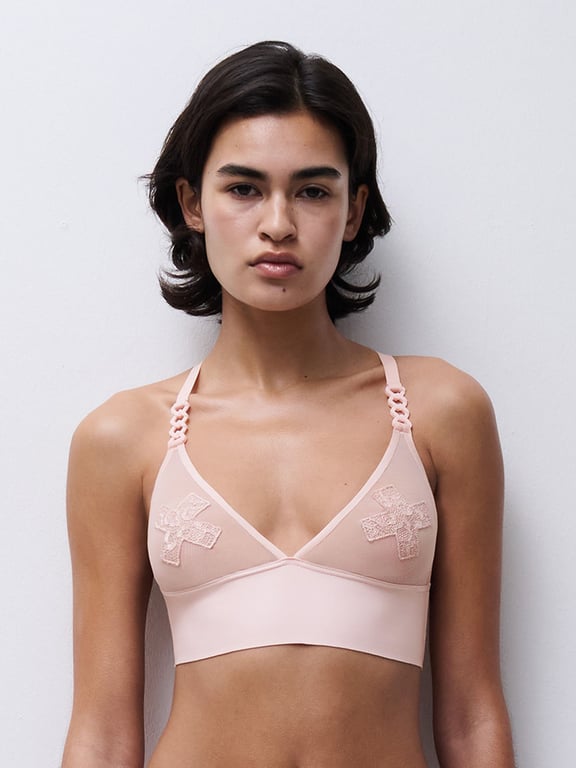 Chantelle X | XPLICIT - Xplicit Lace Wireless Bralette Taffeta Pink - 1