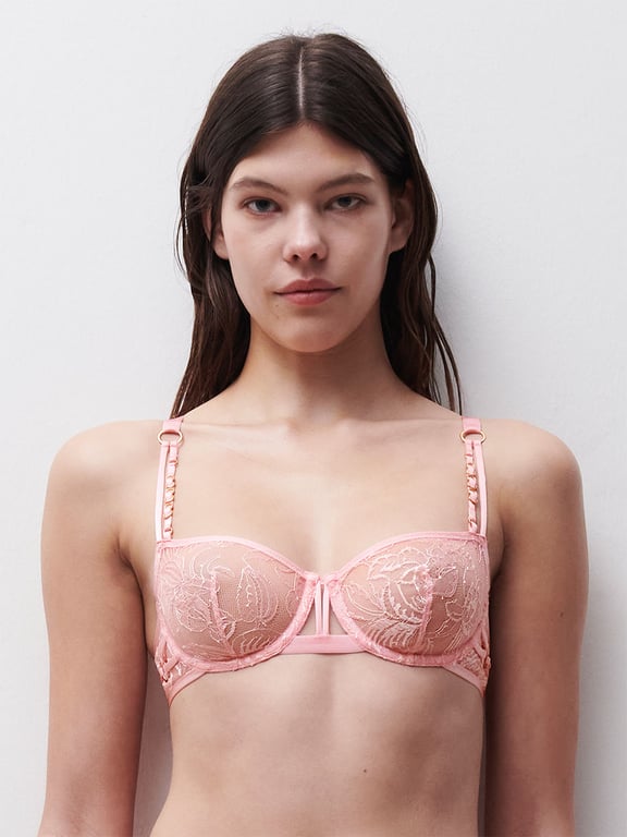 Spirits Lace Unlined Demi Bra Pink Opaline - 2