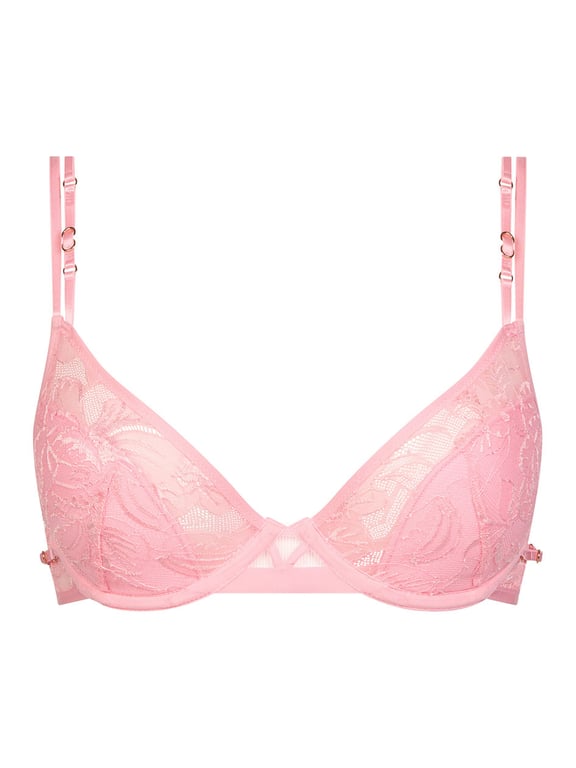 Chantelle X | SPIRITS - Spirits Lightly Lined Lace Plunge Bra Pink Opaline - 2