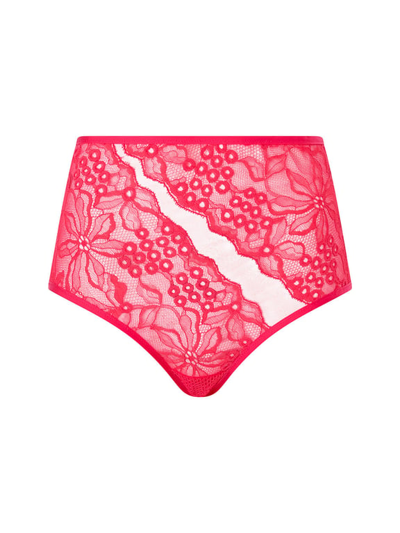 Chantelle X | ROXANE - Chantelle X Roxane Lace High Waist Brief Velvet Red - 2
