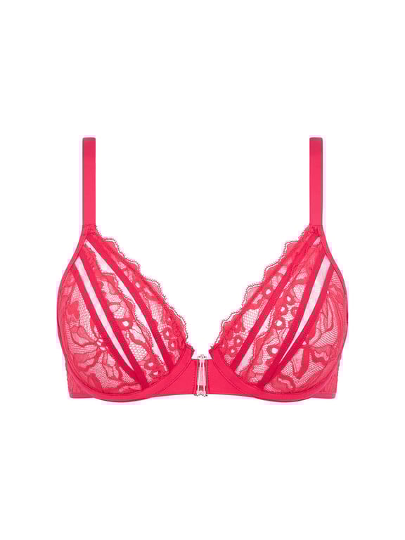 Chantelle X | ROXANE - Chantelle X Roxane Lace Unlined Bra Velvet Red - 2