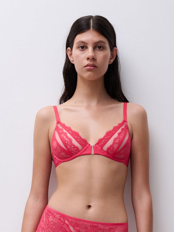 Chantelle X | ROXANE - Chantelle X Roxane Lace Unlined Bra Velvet Red - 1