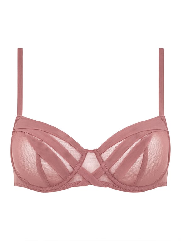 Chantelle X | Chantelle X Scarlet - Chantelle X Scarlet Unlined Demi Bra Rose Des Bois - 2
