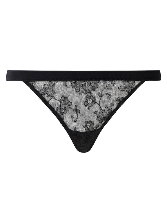 Chantelle X | Chantelle X Shadow - Chantelle X Shadow Lace Thong Black - 2