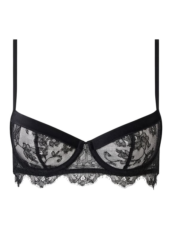Chantelle X | Chantelle X Shadow - Chantelle X Shadow Lace Unlined Demi Bra Black - 2