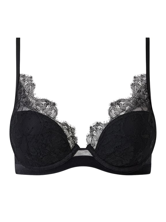 Chantelle X | Chantelle X Shadow - Chantelle X Shadow Lace Plunge Bra Black - 2