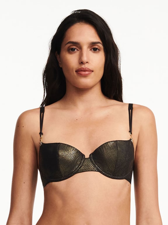 Chantelle X | Gold X - Gold X Unlined Demi Bra Golden Snake - 1