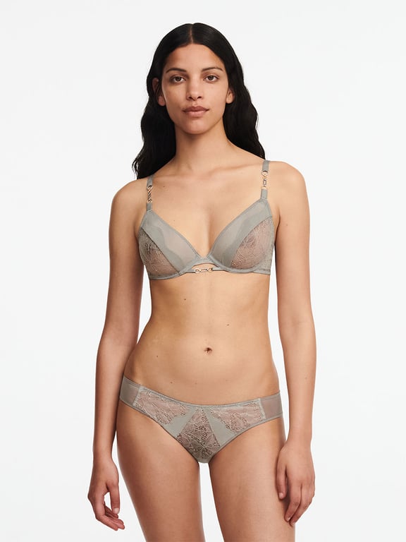 Spark Lace Unlined Underwire Bra Metal Grey - 0