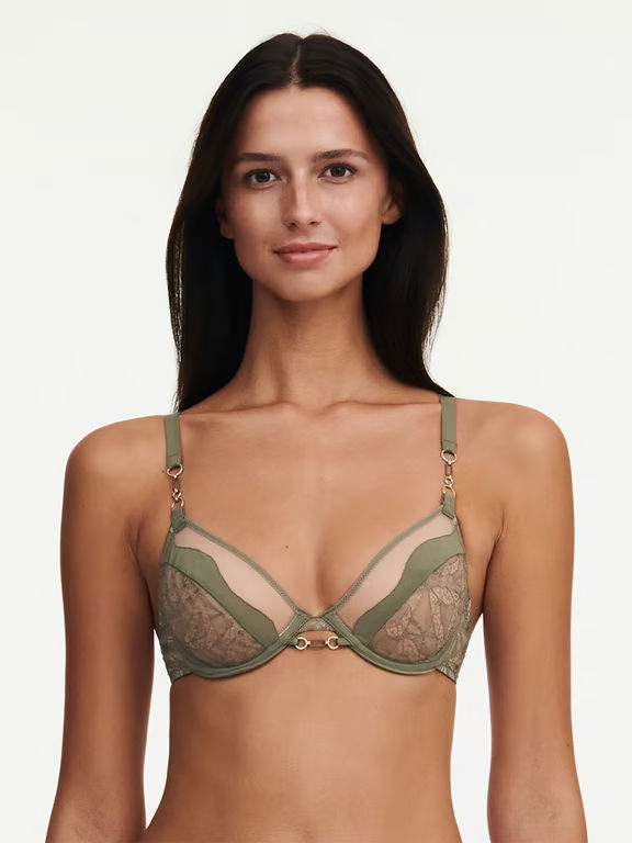Chantelle X | Spark - Spark Lace Unlined Underwire Bra Khaki Army - 1