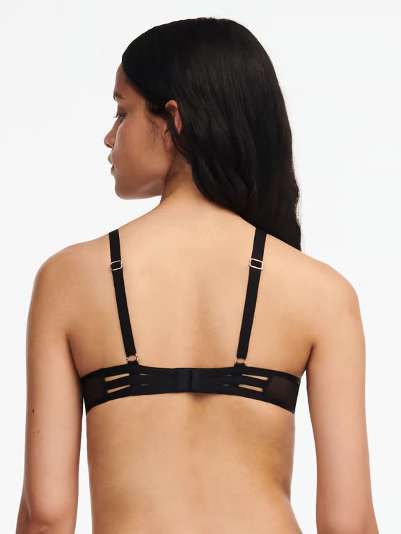 Xpression Lace Unlined Plunge Bra Black - 2
