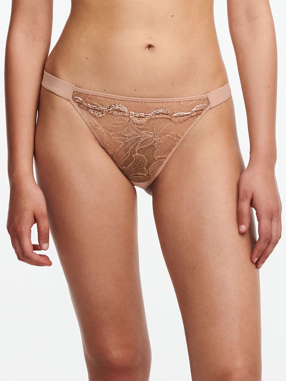 Xtravagant Lace Thong Clay Nude - 0
