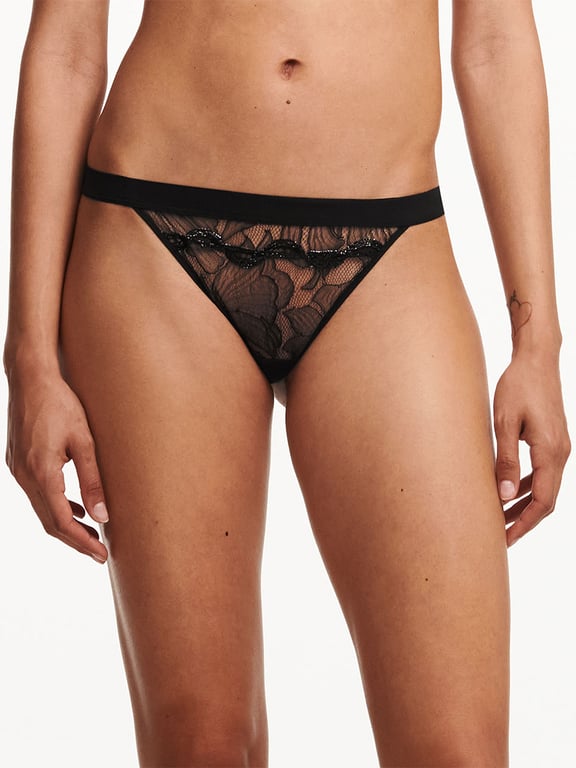 Chantelle X | Xtravagant - Xtravagant Lace Thong Black - 1