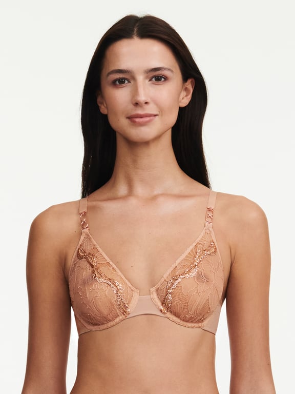 Xtravagant Lace Unlined Underwire Bra Clay Nude - 0