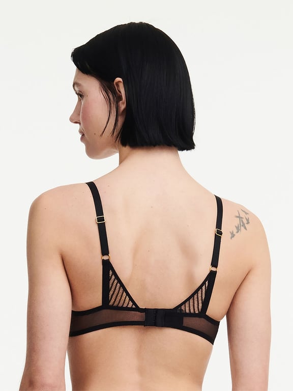 Day to Night Lace Unlined Demi Bra Black