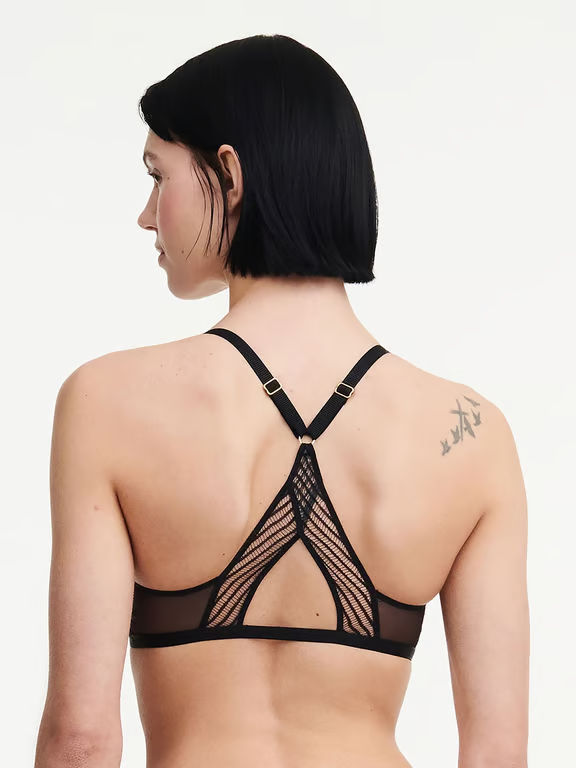 Chantelle X | tXture - tXture Wirefree Triangle Bralette Black - 2