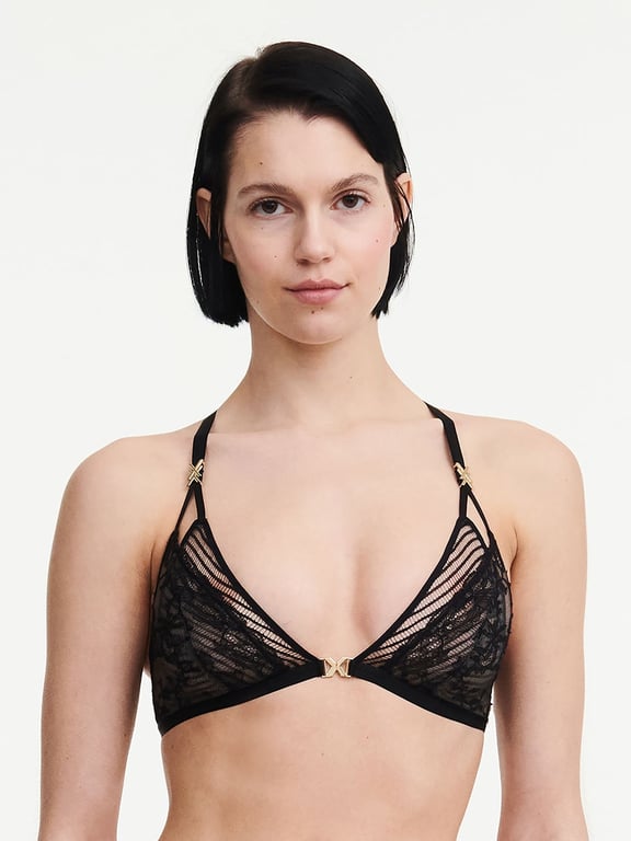 tXture Wirefree Triangle Bralette Black - 0