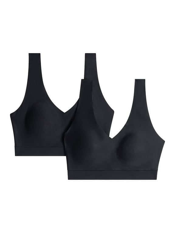SoftStretch Padded V-Neck 2-Pack Black - 0
