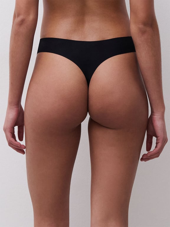 SoftStretch Thong 3-Pack Black - 2