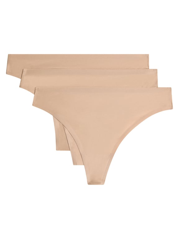 Chantelle | SoftStretch - SoftStretch Thong 3-Pack Nude Sand - 1
