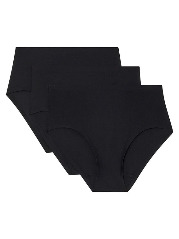 Softstretch | SoftStretch - Softstretch Hi Cut Brief (3 Pack) Black - 1
