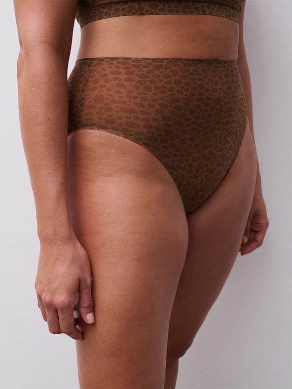 Softstretch Hi Cut Brief Wild Brown - 3