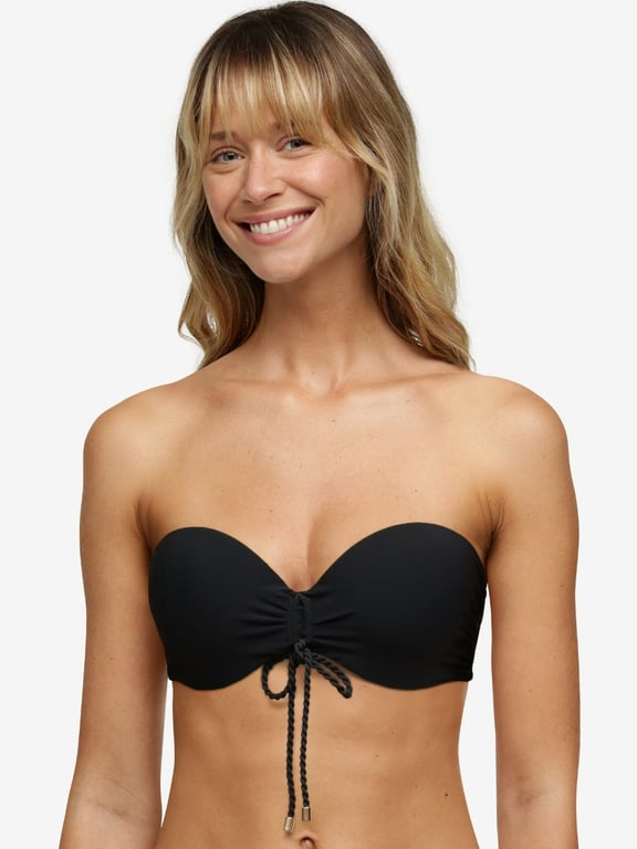 Inspire Bandeau Swim Top Black - 4