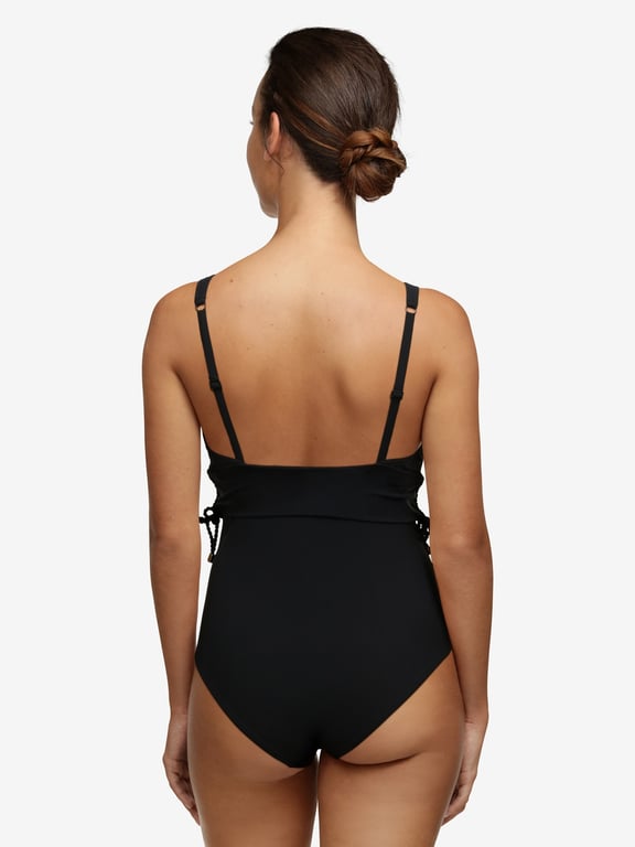 Inspire Wirefree Plunge Swimsuit Black - 1
