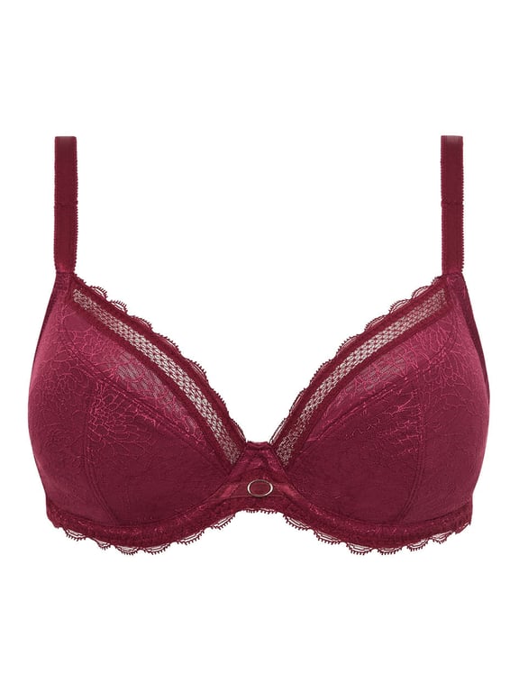 Chantelle | Belle - Belle Sexy Unlined Plunge Bra Red Raspberry - 2
