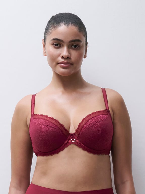 Chantelle | Belle - Belle Sexy Unlined Plunge Bra Red Raspberry - 1