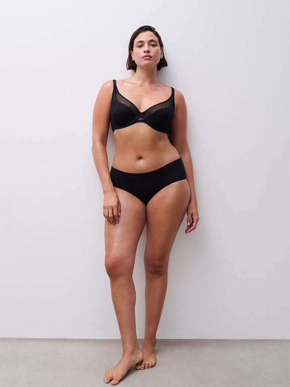 Belle Lightweight Plunge Bra Black - 7