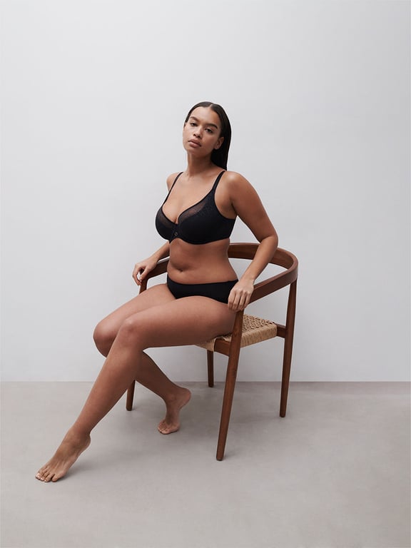 Belle Lightweight Plunge Bra Black - 6