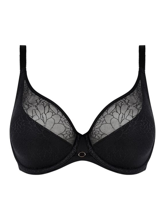 Belle Lightweight Plunge Bra Black - 1