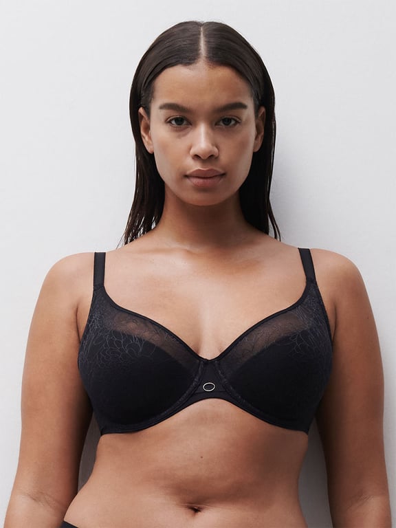 Belle Lightweight Plunge Bra Black - 2